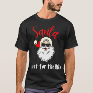 Santa's Favourite Ho Funny Matching Couple Pyjamas T-Shirt