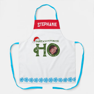 Santa's Favourite Ho Funny Personalised Photo Apron