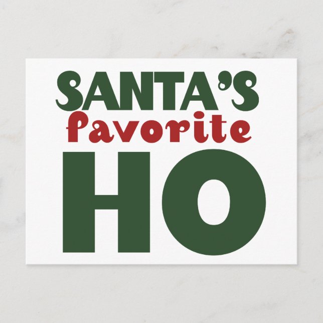 Santas Favourite HO Holiday Postcard (Front)