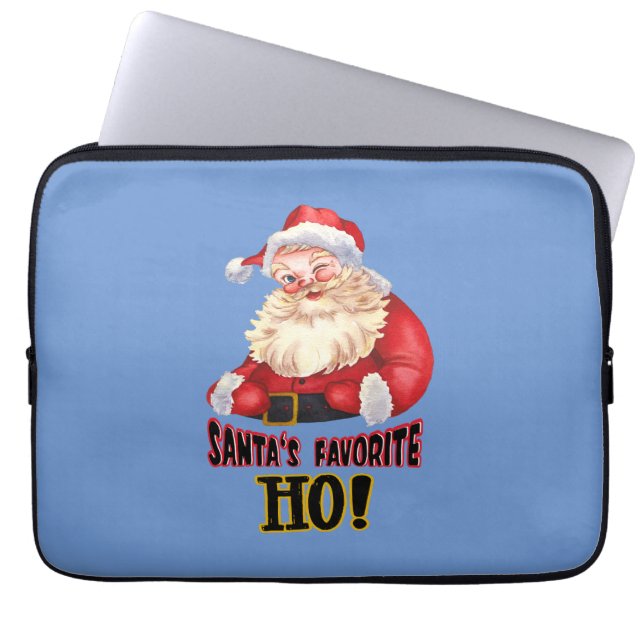 Santa's Favourite Ho Laptop Sleeve (Front)