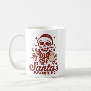 Santa's Favourite Ho Skeleton Snarky Christmas  Coffee Mug