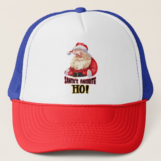 Santa's Favourite Ho Trucker Hat (Front)