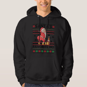 Santa's Favourite Ho Twerking Santa Offensive Ugl Hoodie