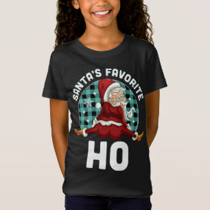 Santa's Favourite Ho - Xmas Naughty Santa Christma T-Shirt