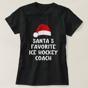 Santa's Favourite Hockey Coach Funny Christmas T-Shirt