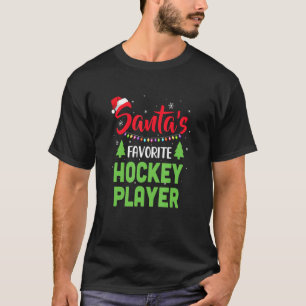 Santa's Favourite Hockey Player Christmas Xmas T-Shirt