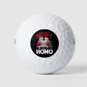 Santas Favourite Homo Gay Christmas LGBTQ Pride  Golf Balls