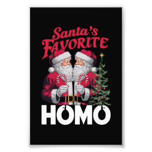 Santas Favourite Homo Gay Christmas LGBTQ Pride Photo Print