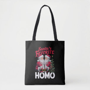 Santas Favourite Homo Gay Christmas LGBTQ Pride  Tote Bag