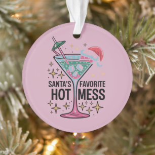 Santa's Favourite Hot Mess Vintage Ugly Christmas Ornament