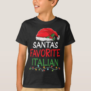 Santa's Favourite Italian Christmas Santa Claus tr T-Shirt