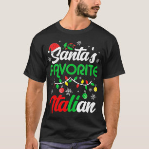 Santa's Favourite Italian Clothing Holiday Gifts C T-Shirt