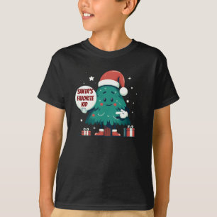 Santa's favourite kid Tree panel T-Shirt