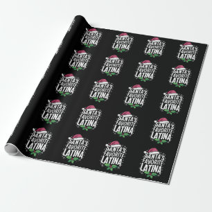 Santa's Favourite Latina Christmas Ugly Xmas Wrapping Paper