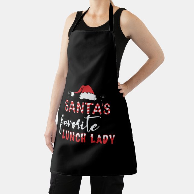 Santa's Favourite Lunch Lady Apron (Insitu)
