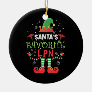 Santas Favourite Massage Therapist Ceramic Tree Decoration
