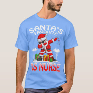 Santas Favourite Medical Surgical Nurse Christmas T-Shirt