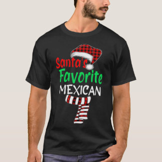 Santa's Favourite Mexican Christmas Santa Red Plai T-Shirt