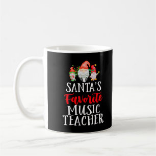 Santa's Favourite Music Teacher Funny Christmas Gn Coffee Mug