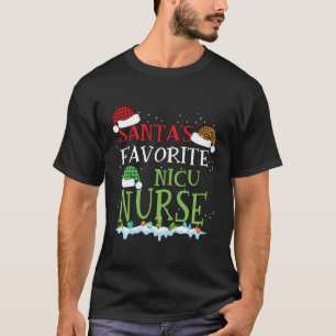 Santa'S Favourite Nicu Nurse Funny Christmas Gift T-Shirt