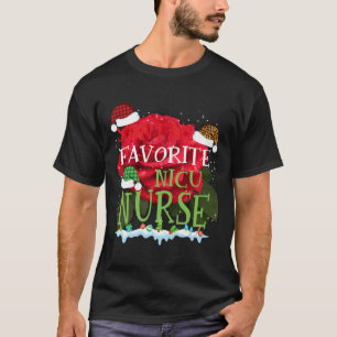 Santa'S Favourite Nicu Nurse Funny Christmas Gift T-Shirt