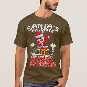 Santa's Favourite Nurse Case Manager Christmas Mat T-Shirt