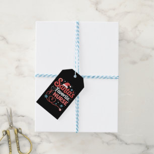 Santa's Favourite Nurse Christmas Gift Tags