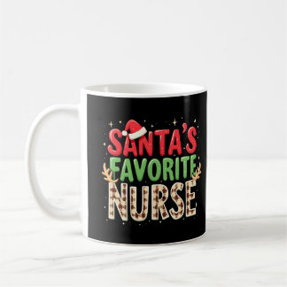 Santa's Favourite Nurse Christmas Holiday Mug