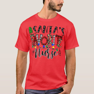 Santas Favourite Nurse Christmas Leopard T-Shirt