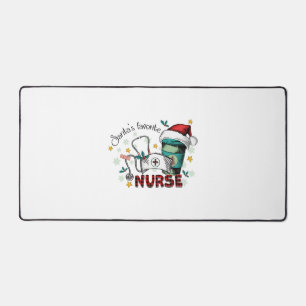Santa's Favourite Nurse Christmas Mum Nurse Desk Mat
