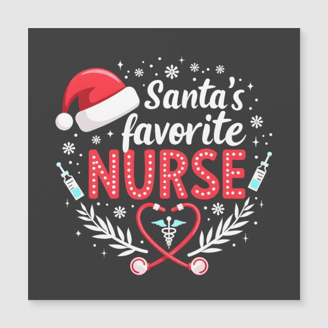 Santa's Favourite Nurse Christmas Nursing  (Front)