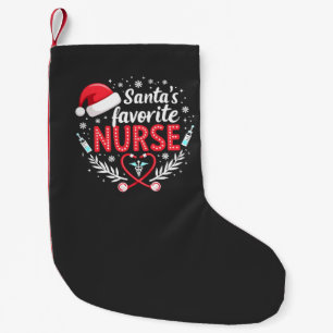 Santa's Favourite Nurse Christmas Nursing  Small Christmas Stocking