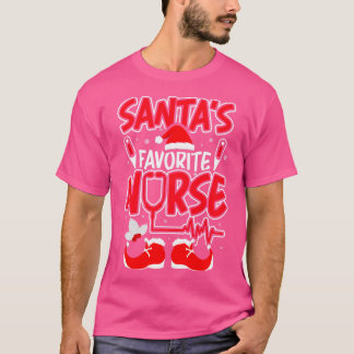 Santas Favourite Nurse Christmas TShirt boy
