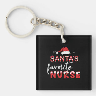 Santa's Favourite Nurse Key Ring