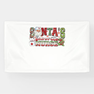 Santa's Favourite Nurse, Merry Nurse, Nurse Christ Banner
