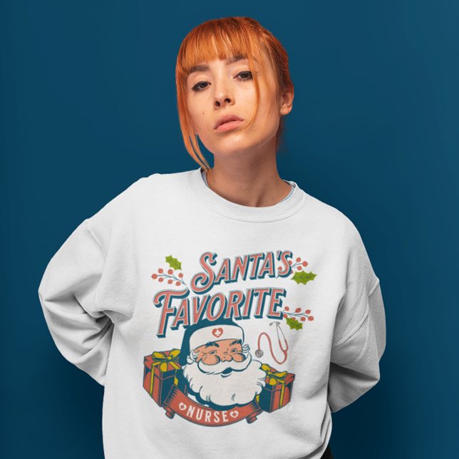 Santa's Favourite Nurse Women's Basic Sweatshirt (Creator Uploaded)
