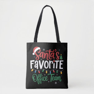 Santa's Favourite Office Team Christmas Funny Work Tote Bag