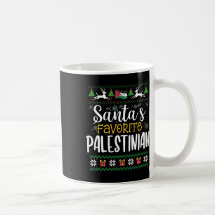 Santa's Favourite Palestinian Ugly Christmas Sweat Coffee Mug