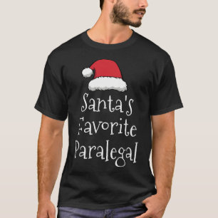 Santas Favourite Paralegal - Christmas Funny Gift T-Shirt