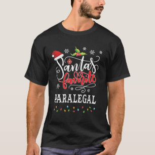 Santa'S Favourite Paralegal Funny Christmas Xmas H T-Shirt