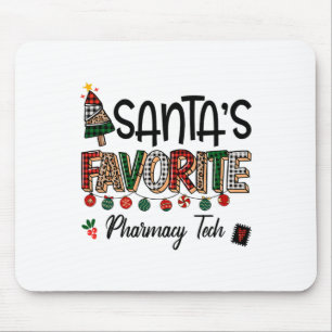 Santas Favourite Pharmacy Tech Funny Christmas Nur Mouse Mat