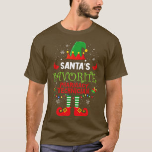 Santas Favourite Pharmacy Technician Elf Merry Chr T-Shirt