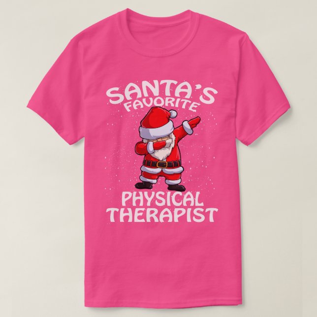 Santas Favourite Physical Therapist Christmas 1 T-Shirt (Design Front)