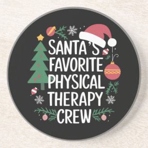 Santa's Favourite Physical Therapy Crew Christmas Coaster