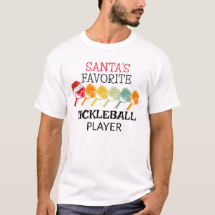 Santa's Favourite Pickleball Player T-Shirt