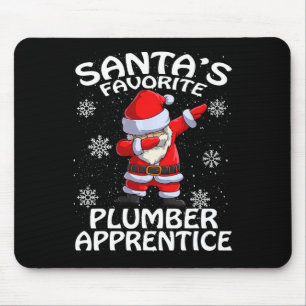 Santa's Favourite Plumber Apprentice Christmas  Mouse Mat