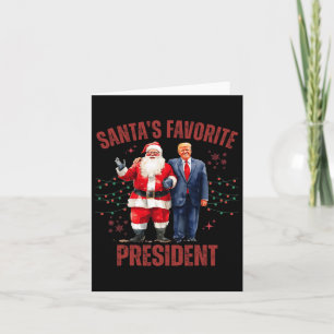 Santa's Favourite President Christmas Funny Trump Card