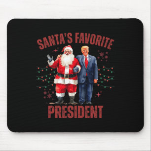 Santa's Favourite President Christmas Funny Trump Mouse Mat