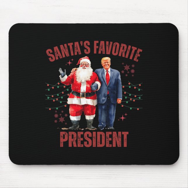 Santa's Favourite President Christmas Funny Trump  Mouse Mat (Front)