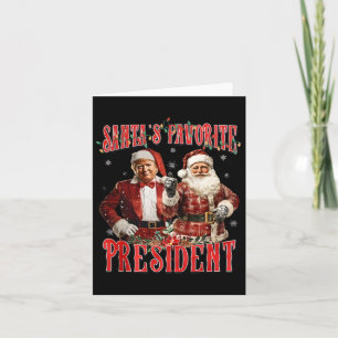 Santa's Favourite President Funny Trump Christmas Card